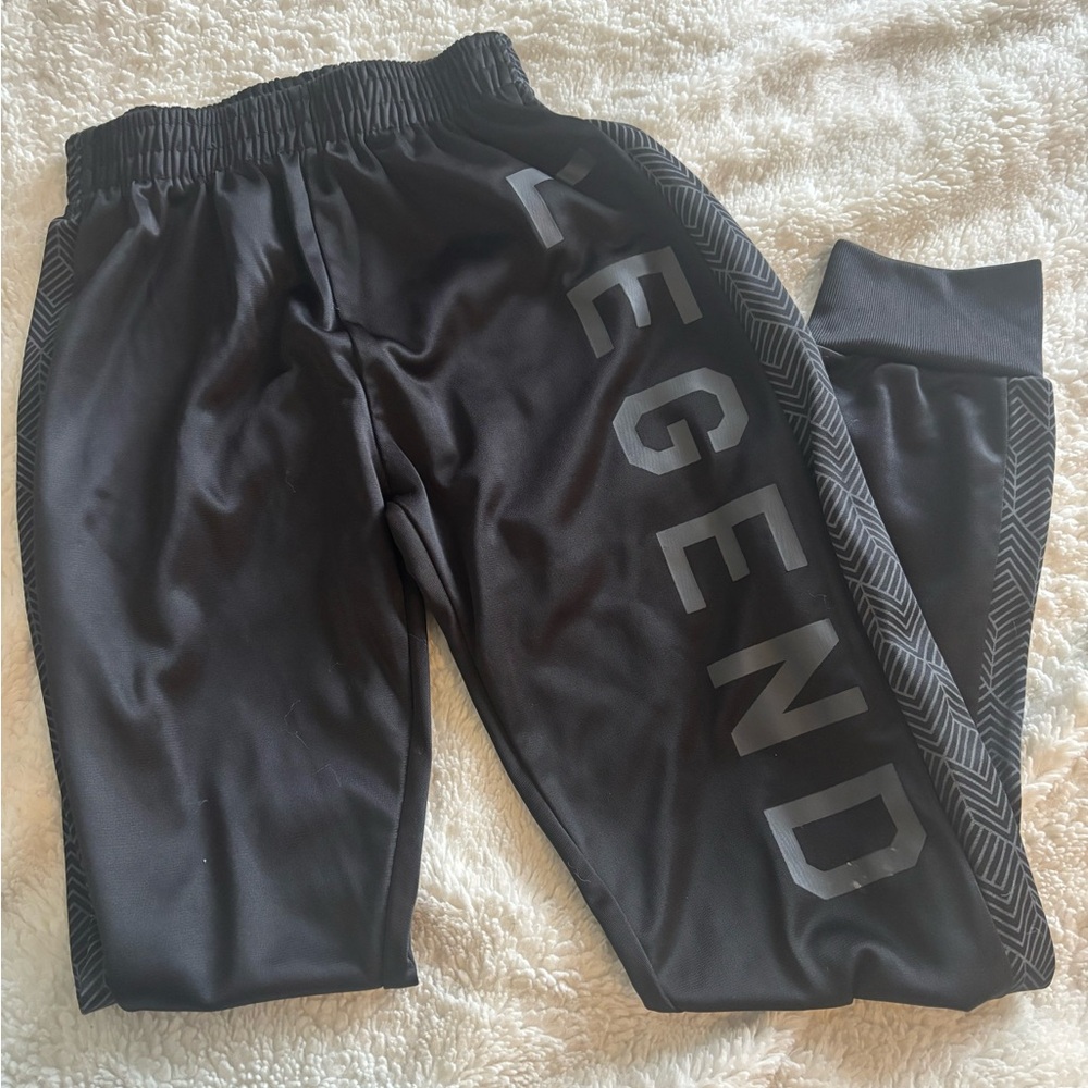 Black Joggers with 'Legend' Print